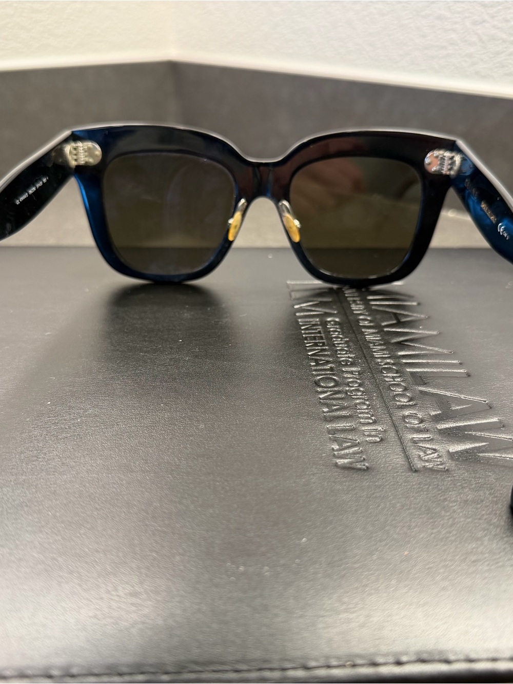 Celine Black Rectangle Sunglasses - Picture 5 of 8